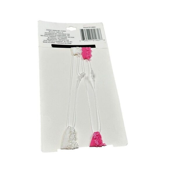 Baby Headwraps Bandeaux 2-Pack Pink & White Flower Design Elastic Soft & Comfort - Picture 3 of 3